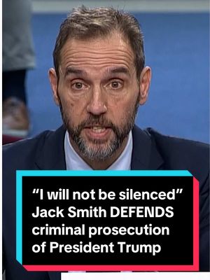 In his opening statement to the Senate Judiciary Committee, Former Special Counsel Jack Smith defended his decision to seek criminal charges against President Donald Trump over his alleged attempts to overturn the 2020 election. Smith, who Trump has called "deranged" and "a criminal," said he would "not be silenced by continued threats of prosecution from the president or others." #jacksmith  #hearing #trump 
