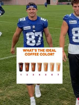 What's the ideal coffee shade? ☕️ #nationalcoffeeday#football #nfl #newyorkgiants #coffee