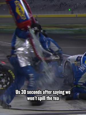 Looking like the Boston Tea Party out here. ⛽️ #NASCAR #HellYeah #fuel
