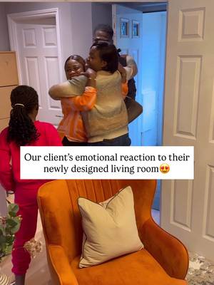 Our Client’s Emotional Reaction To Their Newly Designed Living Room This is one grateful client we have been privileged to work with.  I personally love the blend of colours in this space and I can see them creating beautiful memories in here #clientsreaction #livingroomdesignideas #londoninteriordesigner #interiordesigneruk 