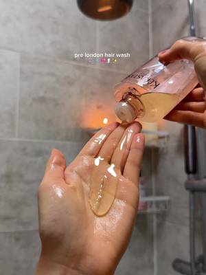 asmr pre london hair wash 🫧🚿🎀🕯️✨  products  @Kérastase hydra-illuminating shampoo & gloss enhancing conditioner & glaze drops  @Tangle Teezer hair brush  @Maria Nila gloss coat leave-in anti frizz treatment  @Shark Beauty UK @Shark Beauty flexstyler  #asmr #asmrsounds #hairwash #haircareroutine #glossyhair 