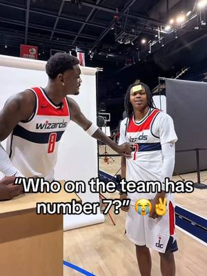 Number 7 might be in the room with us 😭 #washingtonwizards #NBA #funny #ajdybantsa #deandreayton 