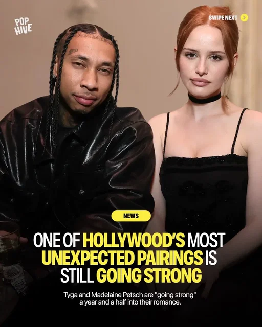 Tyga and Madelaine Petsch are reportedly getting more serious, with a source telling PEOPLE that the couple is “really happy” and that Petsch has been spending time with Tyga’s 13-year-old son, King Cairo. The ‘Riverdale’ star and rapper first sparked romance rumors after being spotted together at a Los Angeles Lakers game in February 2025, and they’ve continued to quietly fuel speculation ever since.  The two were recently spotted on an affectionate date at Knott’s Scary Farm in Southern California, more than a year into their rumored relationship.