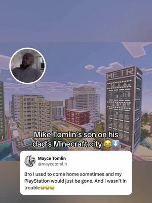 Mike Tomlin was stealing his son’s PlayStation to play Minecraft 😂 (via miket757/YT, maycetomlin/X) #nfl #football #steelers #miketomlin #Minecraft 