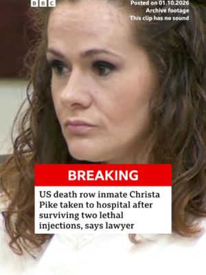 Tennessee death row inmate Christa Pike's legal team filed an emergency motion to halt the execution as it was happening, saying: "Ms Pike has lost consciousness and still has a heartbeat and is audibly snoring." #ChristaPike #Tennessee #USNews #BBCNews