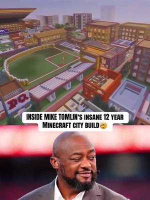 Mike Tomlin’s has been constructing a city in Minecraft that has taken him twelve years to build 🤯 luxury condos, baseball fields, and even a speakeasy  #miketomlin #Minecraft #nfl 