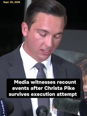 Tennessee officials on Wednesday night were unable to carry out the execution of Christa Pike, according to an emergency motion filed by her attorneys and media witnesses. She has been transported to an area hospital, state officials said. According to media witnesses, authorities appeared to give Pike two doses of pentobarbital, and she was still awake and snoring more than 40 minutes after the last dose. At 8:53 p.m. local time, there was an announcement to escort media witnesses out of the area. Pike was slated to be the first woman executed in Tennessee in the last 200 years when the Supreme Court ruled earlier Wednesday that her execution could proceed.
