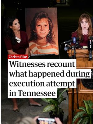 Witnesses have described what happened in the chamber when Christa Pike, who was convicted of murdering a schoolmate three decades ago, survived Tennessee's effort to execute her by means of lethal injection, the state's first attempt to put a woman to death in two centuries.    A health reporter for the local news station WPLM said the state's protocol did not appear to address what should happen if an inmate remained alive after receiving a second dose of the injection.   Pike's condition after the ordeal was not immediately known. It was not clear after she was taken for medical treatment from the Riverbend maximum security institution in Nashville what legal avenues her lawyers or the state might pursue next.  Click the link in bio for more coverage.