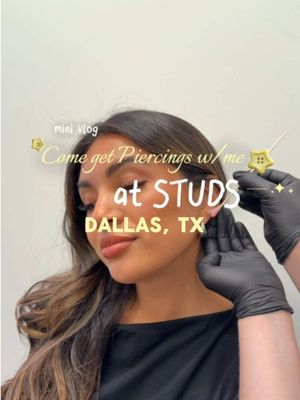 Complimentary piercing from @Studs ✨ finally added two more to my ear stack and I’m obsessed with how everything turned out 🤍 #piercing #studs #getpiercedwithme #dallaspiercing 