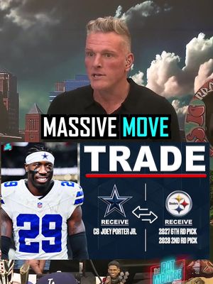 Joey Porter Jr was traded to the Dallas Cowboys last night.. The Pittsburgh Steelers received a 2027 sixth-round pick and a 2028 second-rounder  @Joey porter Jr @Dallas Cowboys @Pittsburgh Steelers  #joeyporterjr #dallascowboys #pittsburghsteelers #patmcafee #thepatmcafeeshow 