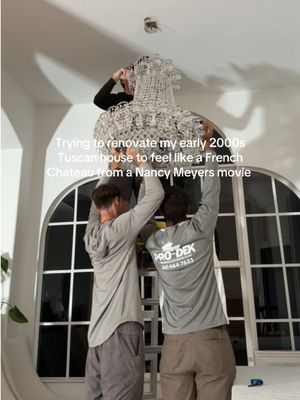 Crown molding aholic #tuscanhouse #tuscanaesthetic #homerenovation #younghomeowner #early2000s 