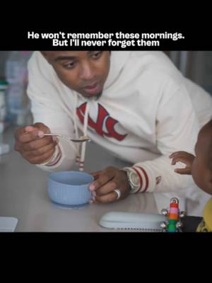 The one meeting dad never reschedules 🥣 Nothing about this is special. A kitchen table, a spoon and a little boy who takes his time. Chris works overnight and early mornings. Breakfast is where the day slows down, and he doesn't hand it off. Your kids won't remember most of these mornings. You will, and so will the habit of showing up for them. Send this to the dad on breakfast duty. #dadlife #fatherhood #fatherandson #parenting