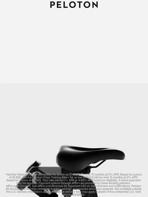 Finance a Peloton Bike or Bike+ for $0 down at 0% APR for 12 months.