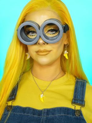 I beg to differ 💛  Thank you for the inspo @Piper @chelsea 🧚🏽 I just had to recreate her monster high x minion look!  products (ft pr gifting)  @KryolanOfficial supracolour grease paint + powder @Vanessa Davis x @Enchantee by Kam Hugh winged goddess palette  @Morphe Cosmetics brushes @Huda Beauty powder puff @Benefit Cosmetics UK cookie highlighter + roller lash mascara  @plouise1 am pm palette @Haus Labs liquid liner  @ArdellBeauty cluster lashes  @asos yellow top + dungarees  @Amazon banana jewellery + wig  #minioncostume #minionmakeup #halloweenmakeup #halloweencostume #sophiehannahween 