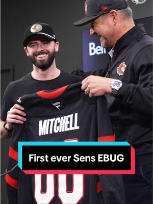 introducing the first ebug in sens history, bradley mitchell! #NHL #sens #surprise #hockey