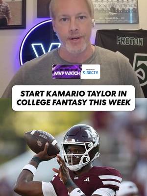 Start Mississippi State QB Kamario Taylor in college fantasy football ✅ @DIRECTV 