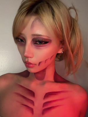 Part 5 | female titan makeup transition #cosplay #aot #transition #Halloween #anime