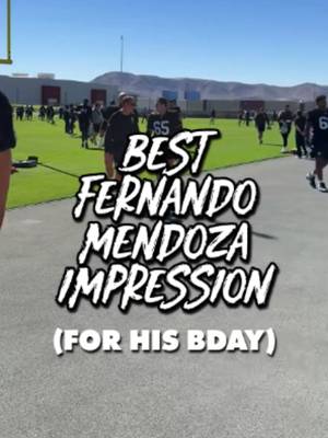 No further questions. #fernandomendoza #nflfootball #impressions #birthdayboy