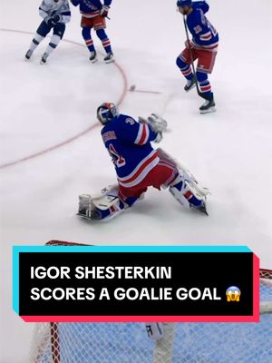 GOALIE GOAL‼️‼️‼️ #NHL #NewYorkRangers #hockey #IgorShesterkin #sports 