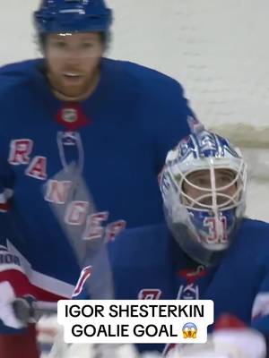 FIRST GOALIE GOAL IN #RANGERS FRANCHISE HISTORY 🗽 #nyrangers #goalie #igor 