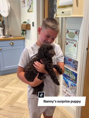 My niece and nephew meeting Nellie 🐶🐾 #puppydog #puppysoftiktok #newpup #surprise 