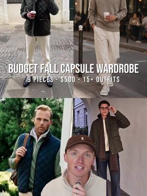 You don’t need a big budget to dress well this fall. 9 pieces, 15 outfits, all under $500.  But you do have to bring your own shoes 😉 #capsulewardrobe #mensfallstyle #budgetfashion #mensoutfitideas