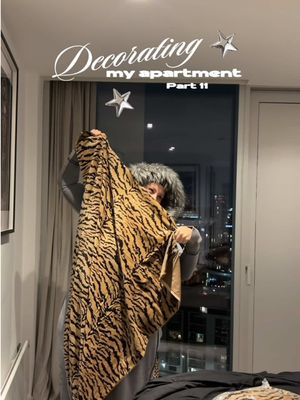 Decorating my apartment part 11🐯 grey curtains ❌ tiger print curtains ✅ Curtains are from @Etsy  #redecorating #animalprint #interiordesign #manchester #apartmentliving 
