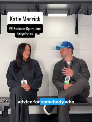 Katie Merrick, VP of Business Operations for the Fargo Force, shares some advice about building relationships in the hockey industry!🏒 #workinginhockey #workinginsports #hockey 