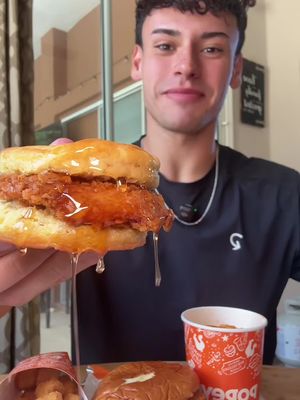 Popeyes NEW Honey Chicken Biscuit #popeyes #honeychicken #popeyeschickensandwich #mukbang #fyp 