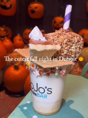 Had the cutest fall night at JoJo’s Pumpkin Patch! The Halloween decor, pumpkin painting, and Campfire Cola dirty soda were my kind of fall fun. @JoJo’s ShakeBAR  Thank you JoJo’s for inviting me! 🧡 Pumpkin Patch runs October 1–31, and their Basic Witch Mixology class is on October 19! You can also book pumpkin painting through OpenTable. Save this for your next Detroit outing ✨ #JojosShakeBar #DetroitThingsToDo #DetroitCreator #FallInDetroit #PumpkinPatch