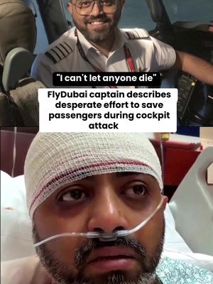 Indian FlyDubai captain Smit Machchhar, who was attacked by his co-pilot during a flight to Israel, says his faith gave him the courage to seize what he believed was his last chance to save himself and the 173 other people aboard. Speaking with Indian Prime Minister Narendra Modi from his hospital bed in Saudi Arabia, Machchhar said that despite multiple stab wounds, he managed to open the cockpit door, allowing passengers to subdue the co-pilot. #flying #air #flight #dubai 