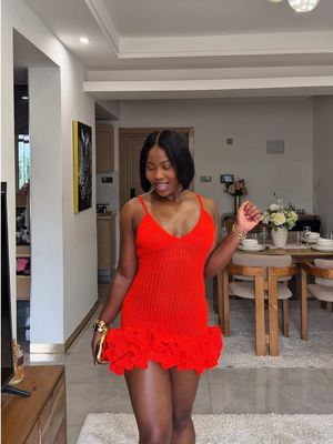 look at yourself in the mirror like…🪞🍊 Dress: @Hanifa #dresstoimpress #orangedress #whatiwore 