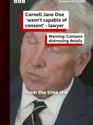 Thomas Giuffra said the woman known in legal documents as Jane Doe was "incapable of consent" because she was "completely, grossly intoxicated" when she turned up at the home where she says the assault took place. #Cornell #CornellUniversity #NewYork #US #BBCNews