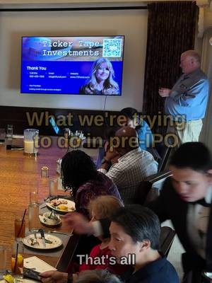 Invest before the IPO. Trade the spread between valuation when private and valuation when public. Excerpt from our DC Luncheon for Accredited Investors. #tickertape #preipos