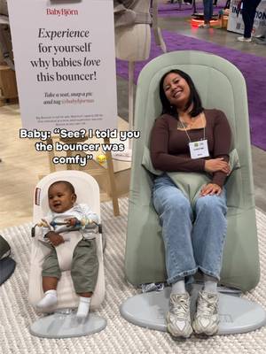 6 months later and I finally understand the bouncer obsession 😂 @BabyBjörn  #babyjornbouncer #babybouncer #canadianmom #babyshow #firsttimemom
