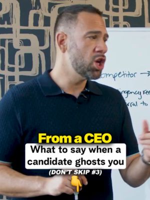 When a top candidate suddenly goes silent, sending double texts or aggressive follow ups will only push them further away. 🧠 Elite recruiters do not chase. They use psychological positioning to re engage passive candidates without sounding desperate. Here is the exact framework to use when a candidate ghosts you: 1️⃣ The Takeaway Message: Send a polite final message acknowledging their busy schedule and closing the loop so they feel the loss of opportunity. 2️⃣ The Value Bridge: Follow up with a market update or high impact industry news rather than asking for an update on their job search. 3️⃣ The Mutual Connection Check: Re-engage through a trusted third party or common contact to reset the conversation dynamic. Regain leverage, protect your authority, and get response rates back up. 📲 Save this post for the next time a candidate stops responding! 🚀 #RecruitingStrategy #ExecutiveSearch #CandidateExperience #TalentAcquisition #SalesScripts