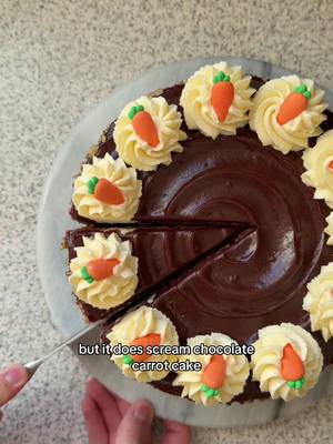 CHOCOLATE FUDGE CARROT CAKE 