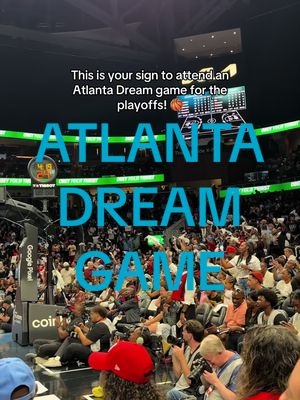 The energy is crazyyyyyy at an Atlanta Dream game! This is your sign to attend especially during the playoffs!  . . . #atlantadream #dream #WNBA #thingstodoatlanta #basketball 