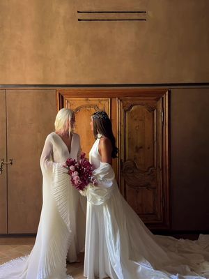 Had my soulmate wear white with me #motherdaughter #wedding  Location @Mas de Chabran  Wedding planners @Luxury wedding planner Italy  Flowers @Biancospino Flowers Atelier  Photography Matt Godkin Videography @Sommar Films  Content creation @Silvia Wedding Content Creator  Hair and makeup @Weddings by Alejandra 