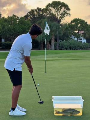 There is a first for everything 🎣 #golfing #golf #golfer #fishing #bassfishing