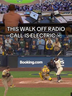 Came for the call but stayed for the reaction 🙂‍↕️🙂‍↕️ #walkoff #reaction #broadcast #brewers #MLB 