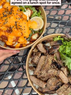 Finally getting the entire group chat to agree on lunch and sitting down together at a table full of hot rice bowls is an absolute miracle. 🤤 Sharing crispy chicken and extra house sauces with your favorite people turns a quick midday break into the best part of the day. ✨ 📍 Location: 2616 Blodgett St, Houston, TX 77004 (Inside Blodgett Food Hall) Mon–Fri · 10 AM – 11 PM Sat–Sun · 11 AM – 11 PM Plan your next group lunch directly at bowlsofrice.com. 📦#bowlsofrice #bowlsofricehouston #blodgett #houstontx #crispychicken #grilledsteak