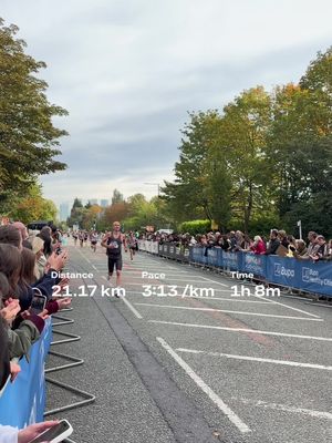 Manchester Half - 1:08:00 #Running #halfmarathon #runtok #runner 