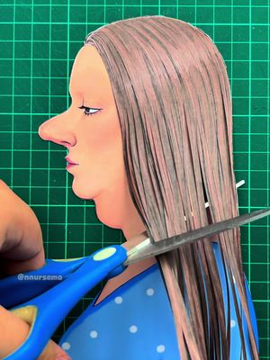 POV: you finally get the bob, the jawline and the nose job 😅 Rate this transformation 1-10! #paper #papercraft #GlowUp #nnursema