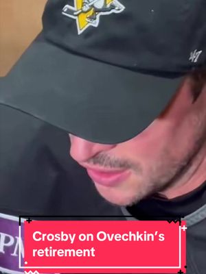 Sidney Crosby congratulates Alex Ovechkin on announcing his retirement. 🎥: SNPittsburgh