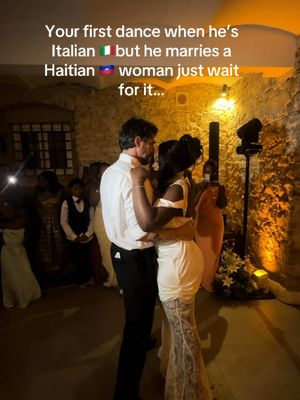 When the first dance is not what you expect 🇭🇹🇮🇹✨ I think he did a great job and I can’t stop smiling each time I watch it back 🥹🤍🤍🤍💍 we got our first dance moment after all 🥹🤍 #haitia #haitiantiktok #firstdance #weddingday #weddingdaytiktok 