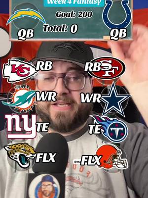 Trying to score 200 fantasy football points from week 4 of the NFL season #acshear #nflfilter #nflchallenge #tiktokcampaign #football