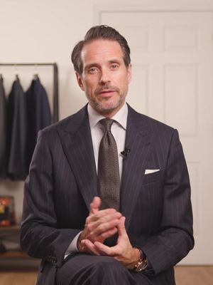 Classic menswear rules you can break: wearing a tie with a suit.