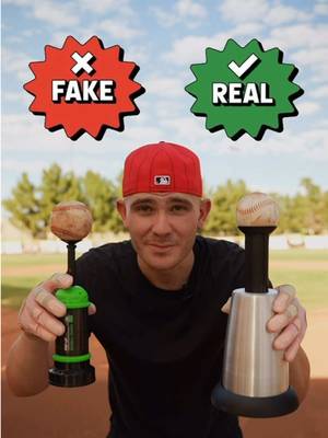 Fake vs Real.. new tee popper pro launches real baseballs 👀
