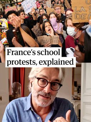 About 450,000 people joined the high school protests across France on Tuesday, organisers said, as hundreds of high schools were blockaded in a nationwide day of action. The protesters are campaigning against long hours, missing teachers and crumbling classrooms. The French interior ministry’s figure is much lower: it said about 250,000 joined the protests, with 56,000 people reported in Paris. But how did a few student blockades turn into a nationwide protest movement? Jon Henley, the Guardian's Europe correspondent based in Paris, explains. And head to the link in bio to read the full story.